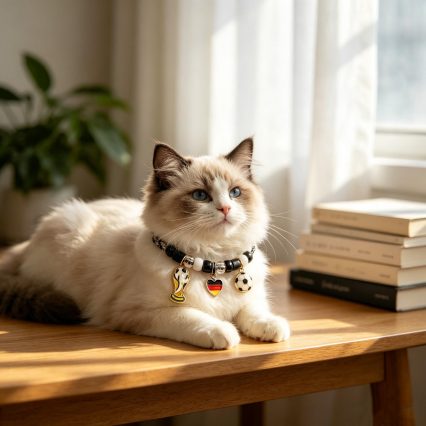 Champion Trophy Soccer Charm Beaded Pet Necklace Collar