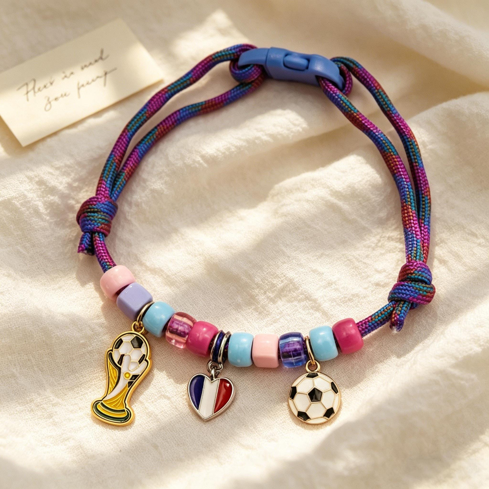 Champion Trophy Soccer Charm Beaded Pet Necklace Collar - Image 2