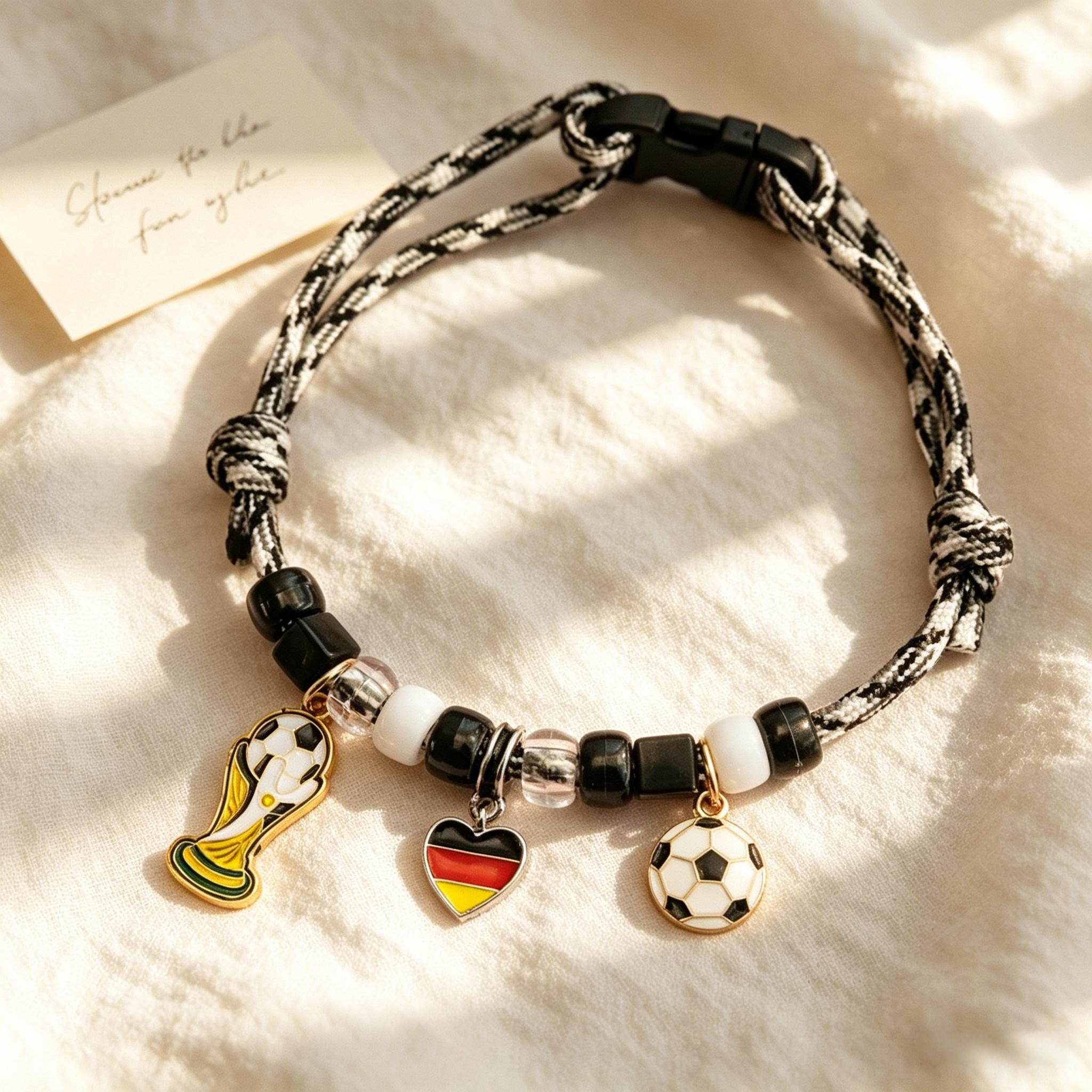 Champion Trophy Soccer Charm Beaded Pet Necklace Collar - Image 3