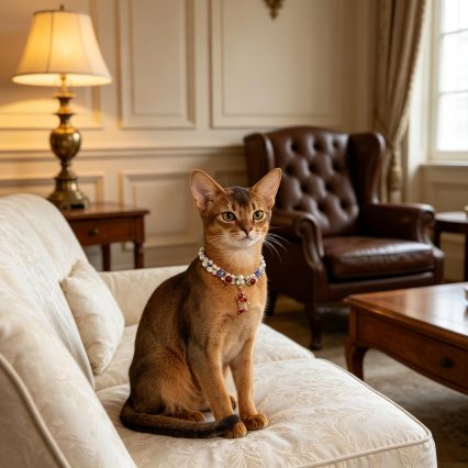 Colorful Gem Pearl Beaded Pet Necklace Collar