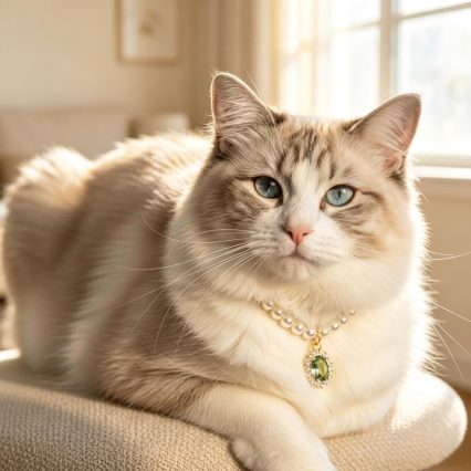 Green Round Gem Pearl Beaded Pet Necklace Collar